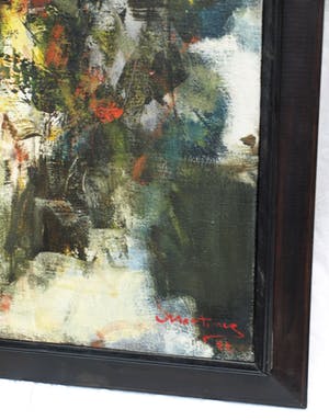 Milan Martinec - Ingelijst, olieverf op doek , ‘Slunečnice’ (‘Zonnebloemen’) - 1992 kopen? Bied vanaf 100!