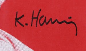 Keith Haring - & William S. Burroughs - Gesigneerde uitnodiging voor Apocalypse - Ingelijst kopen? Bied vanaf 1!