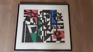 Jan van der Zee - houtsnede op japanspapier, eigendruk en 1970 kopen? Bied vanaf 185!