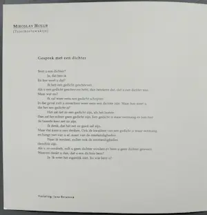 Philip Akkerman - zeefdruk met gedicht van Miroslav Holub kopen? Bied vanaf 79!