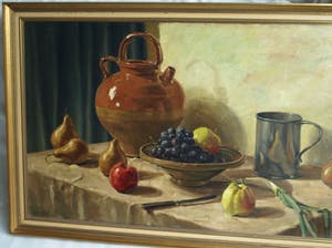 Carel Windt - Olieverf op doek , Stilleven - ingelijst – GROOT –ca 1950 kopen? Bied vanaf 75!