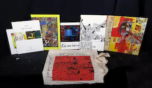 Rik van Iersel - Handgesigneerde canvas tasje met zes catalogusboeken kaufen? Bieten Sie von 1!