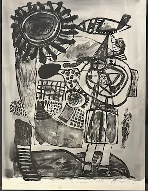 Corneille - De zonnebadende vrouw -Uniek exemplaar Met de hand geaquarelleerde lithografie kopen? Bied vanaf 1800!