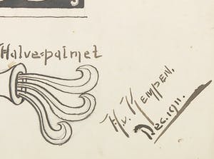 Niet of onleesbaar gesigneerd - Gouache en potlood, Lot van acht ontwerptekeningen kopen? Bied vanaf 1!