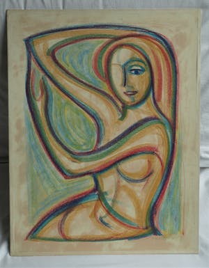 Klaas Pijlman - Pastel , Naakte vrouw – 1957 – 60 x 50 cm kopen? Bied vanaf 30!