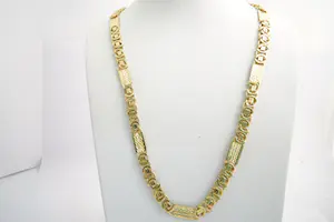 Acheter116- Lang en zwaar (100+gr) 18krt geel-gouden Konings collier - plat model? Enchérissez de 3940!