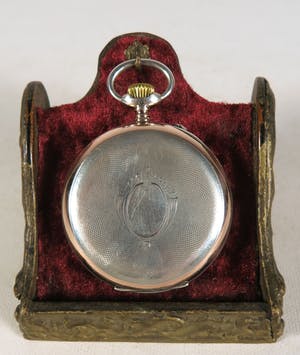 IWC - (Rosé verguld) zilver, Zakhorloge met houder en stamboekje kopen? Bied vanaf 850!