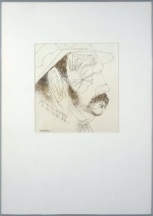 Theo Bitter - Pentekening op papier, Blinde bedelaar - Ingelijst kopen? Bied vanaf 1!