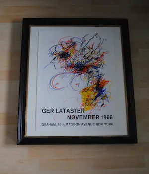 Ger Lataster - Zeldzame tentoonstellingsaffiche uit 1966 bij galerie Graham New York kopen? Bied vanaf 25!