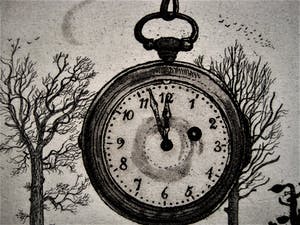 Herman Berserik - persoonlijke Nieuwjaarskaart - droge naald Ets "nov 64 / nieuwjaar 1965" kopen? Bied vanaf 34!