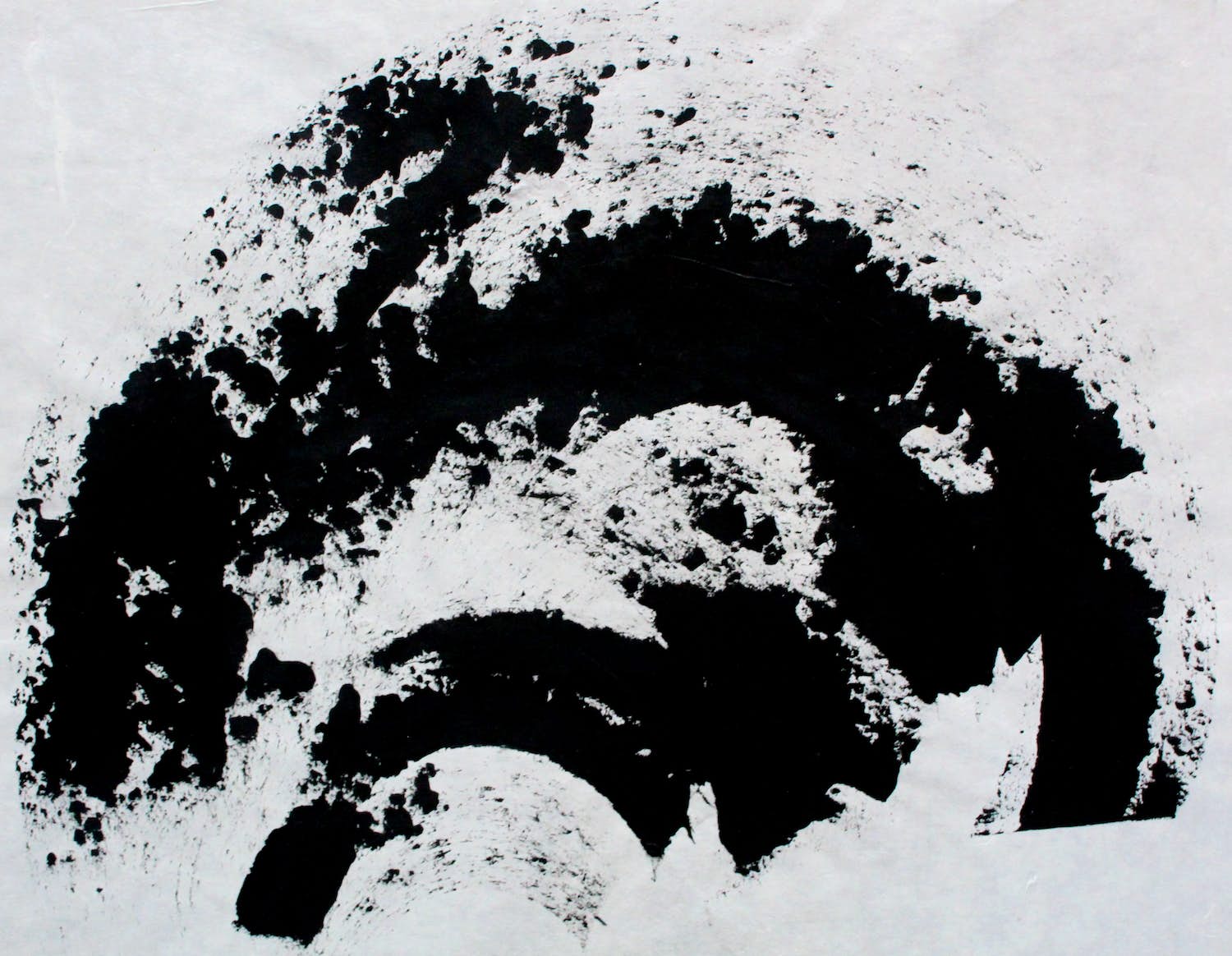 Frida Molleman - Acryl op japans papier - 1985 verkocht voor € 100!