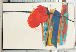 Arty Grimm - Gemengde techniek op doek, Abstracte compositie - Ingelijst (Zeer groot) kopen? Bied vanaf 600!