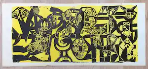 Joseph Fassbender - Gesigneerde houtsnede - 14/100 - 1954 vendu pour 115€ !