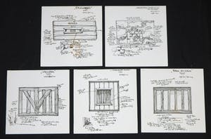 Har Sanders - Zeefdruk, Lot van 5 confetti zeefdrukken kopen? Bied vanaf 1!