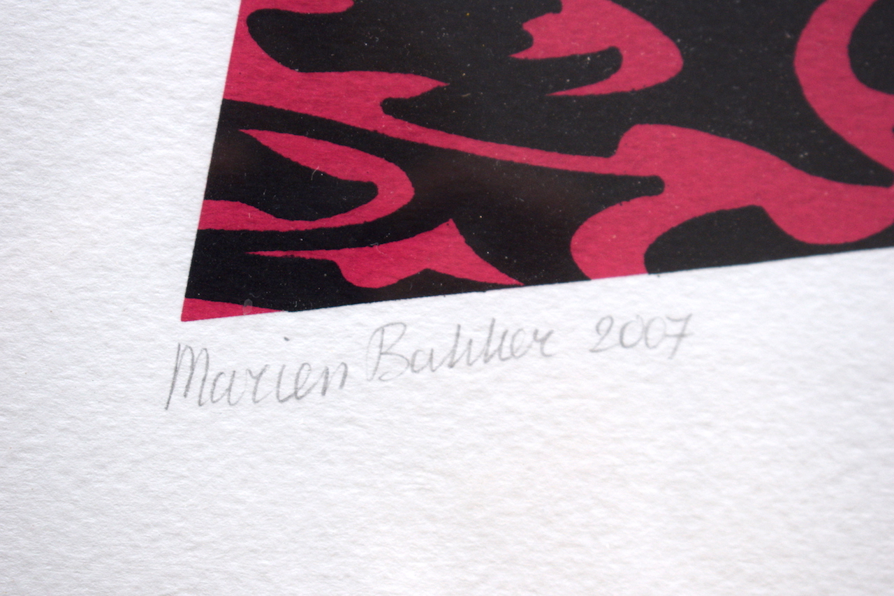 Niet of onleesbaar gesigneerd - Marien Bakker - Abstracte zeefdruk kopen? Bied vanaf 1!