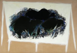 Silvio Merlino - Gemengde techniek op doek, Baucarella con falco e montagne (Zeer groot) kopen? Bied vanaf 1!