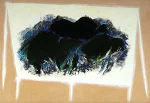 Silvio Merlino - Gemengde techniek op doek, Baucarella con falco e montagne (Zeer groot) verkocht voor € 1!