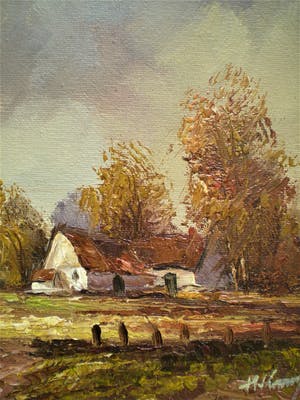 Henner Knauf - Landschap met boerderij kopen? Bied vanaf 20!