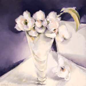 Fon Klement - Table blanche, olieverf op doek (netjes ingelijst) verkocht voor € 995!