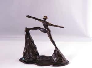 Brons (Onbekend) - Brons, Balancerend figuur verkocht voor € 20!