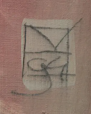 Marli Hommel - Acrylverf op doek: Compositie met stier - 1994 kopen? Bied vanaf 1250!
