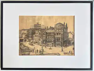 Marius Janssen - Vooroorlogse ets Hofplein Rotterdam (ca. 1915–1925) verkauft für € 30!