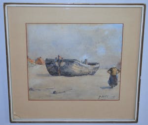 George Hitchcock - aquarel Egmond aan zee kopen? Bied vanaf 350!