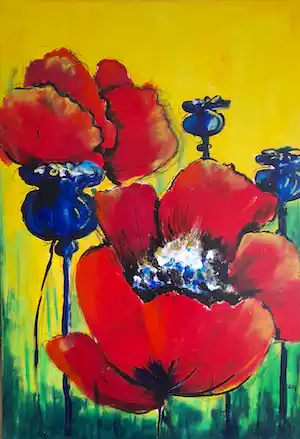 Anke Peddemors - Papavers 70x100cm verkauft für € 50!