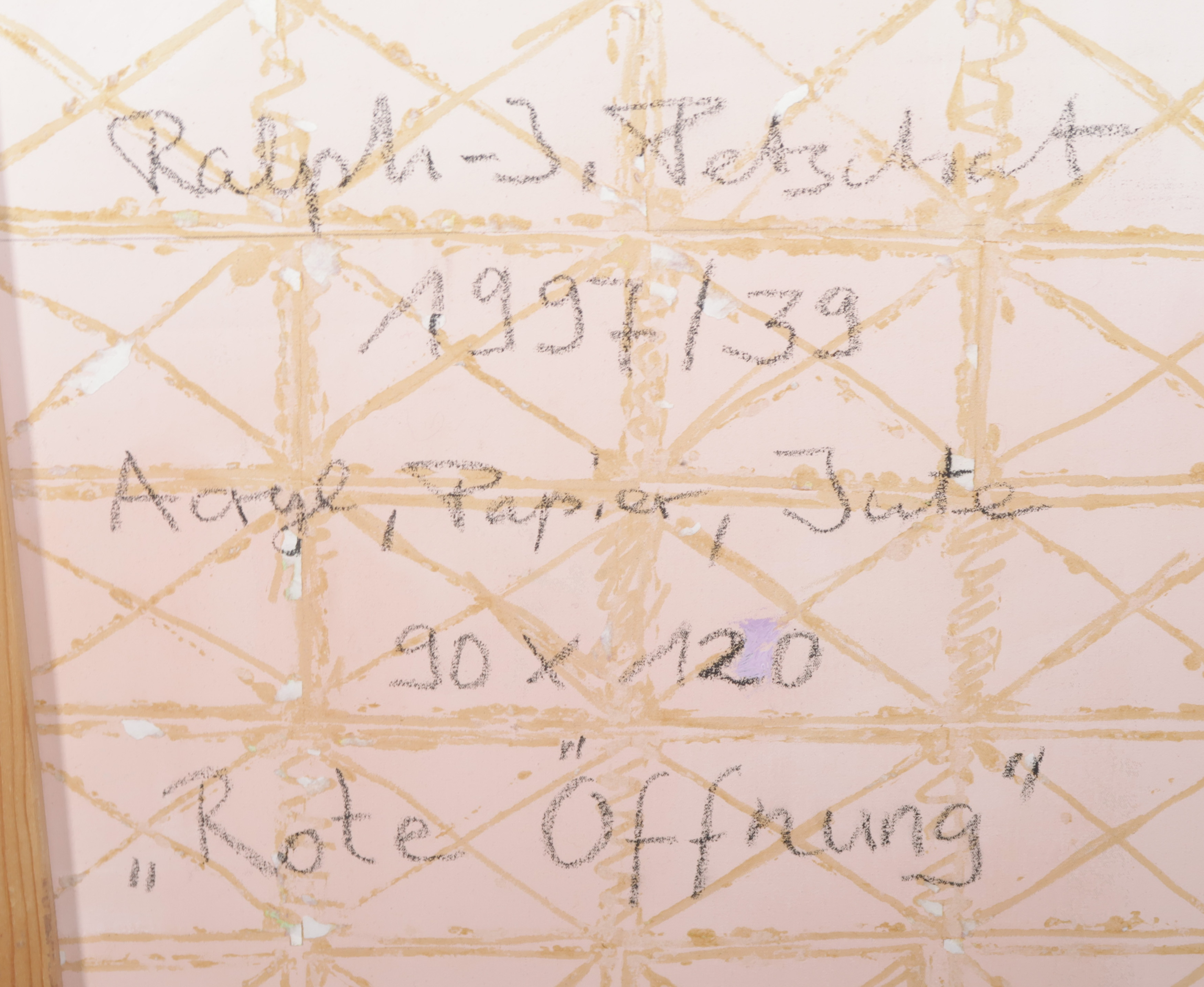 Ralph J. Petschat - Acryl en papier op doek, Rote Offnung kopen? Bied vanaf 150!