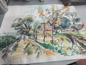 Freek van den Berg - Landschap met boerderij kopen? Bied vanaf 160!
