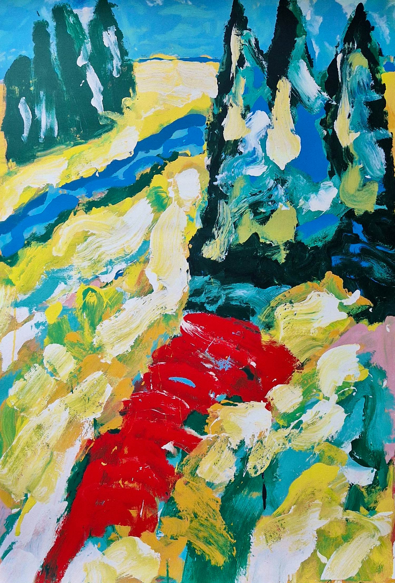 Jan Cremer - Zeefdruk: 'Fiume Azzuro' (2001) kopen? Bied vanaf 250!