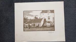 Leendert K.C. Prins - houtdruk - Vischpoort Harderwijk, gesigneerd kopen? Bied vanaf 40!