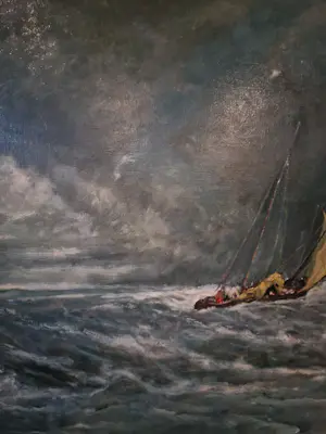 Willem G.F. Jansen - Schip in storm op zee kopen? Bied vanaf 250!