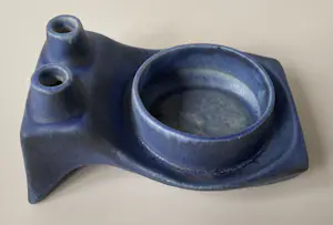 Keramische industrie Loré - Zeldzame Brutalistisch planter/duo solifleur vaas B77 by Matt Camps kopen? Bied vanaf 85!