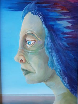 Nico van der Reyden - Olieverf op board, Blik in de toekomst - Ingelijst. kopen? Bied vanaf 1!