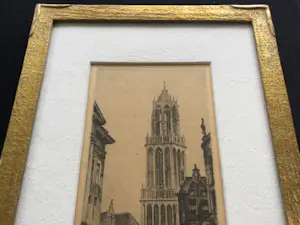 Jan Sirks - Dom Utrecht | ets - ingelijst kopen? Bied vanaf 45!