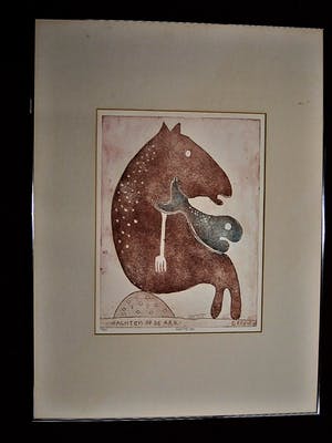 Gerrit Alberts - was collagist, graficus en schrijver - ETS "Wachten op de Ark" gesigneerd kopen? Bied vanaf 10!