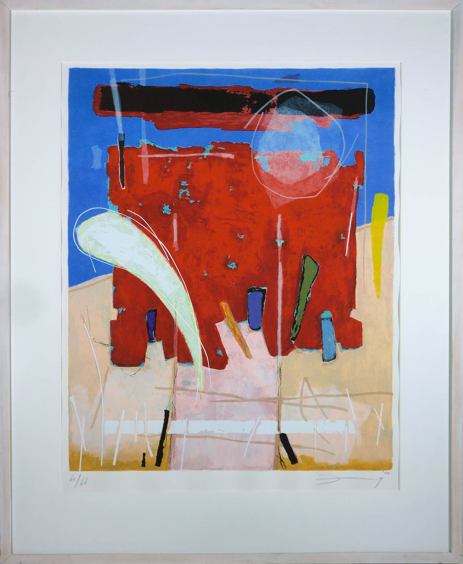 Danny van Walsum - Zeefdruk op papier, Zonder titel - Ingelijst kopen? Bied vanaf 35!