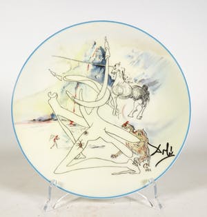Royal Limoges - Salvador Dali, La Conquête du Cosmos - Zes porseleinen borden kopen? Bied vanaf 150!