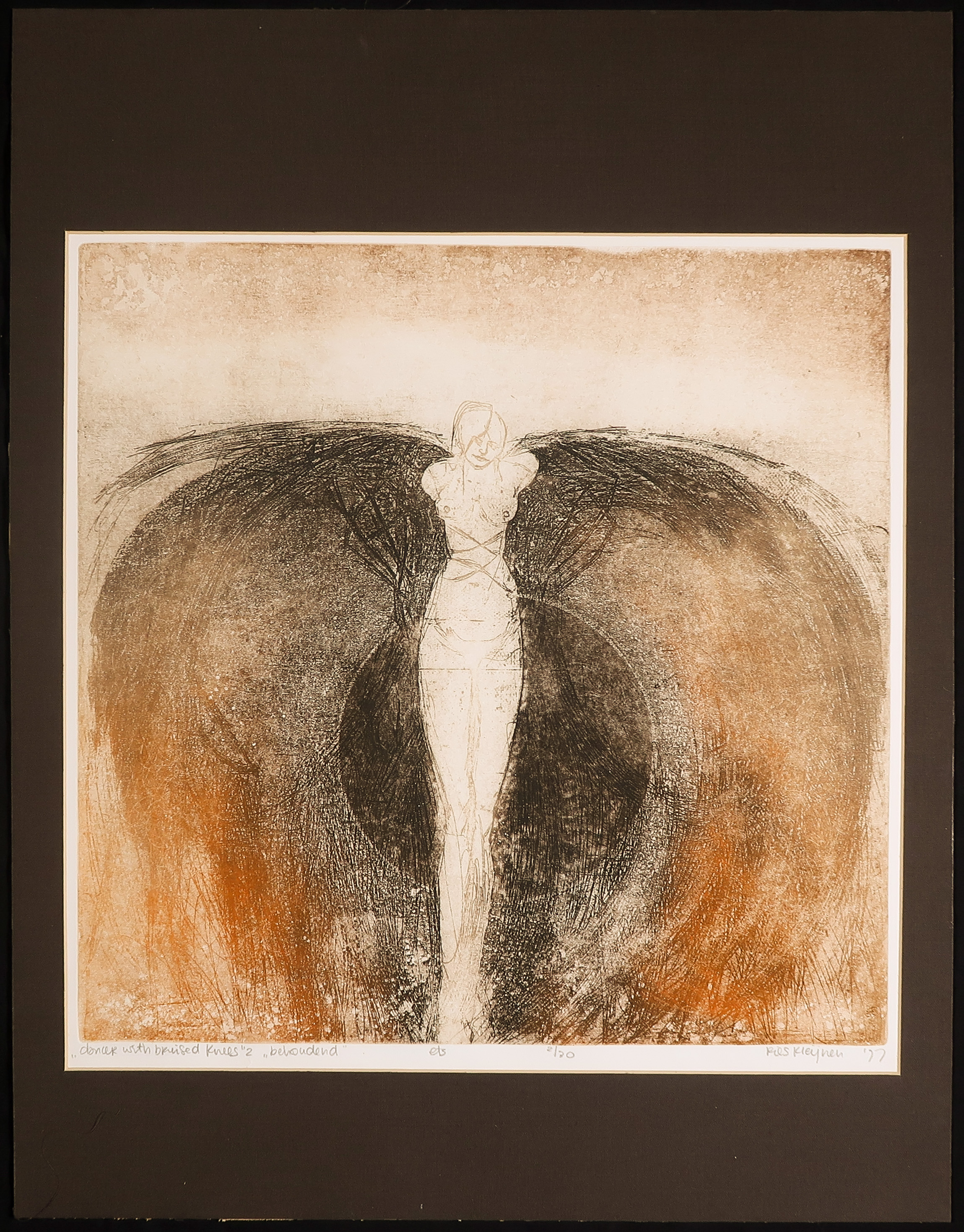 Ries Kleijnen - Ets, Dancer with bruised knees 2 kopen? Bied vanaf 20!