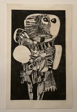 AcheterHans van Draanen - Waarzegger, ets 1965? Enchérissez de 80!