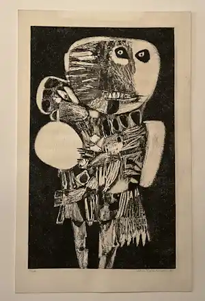Hans van Draanen - Waarzegger, ets 1965 verkauft für € 100!