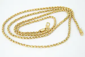 13 - Lang (75cm!) & massief 22 Krt geelgouden "Koord" collier ketting - gekeurd kopen? Bied vanaf 970!