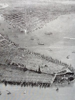 Niet of onleesbaar gesigneerd - T. Sulman, New York Bergen Hill Hoboken, bijzondere print kopen? Bied vanaf 1!