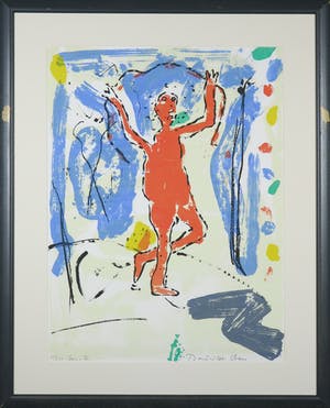 Dominique Chan - Zeefdruk, San-Pu - Ingelijst kopen? Bied vanaf 35!