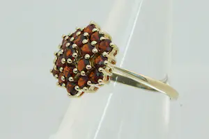 9- Klassieke 14 karaats geel-gouden rozet ring - 19 gefacetteerde bruine stenen kopen? Bied vanaf 140!