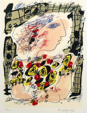 Kees Salentijn - zonder titel maar met lijst! verkocht voor € 110!