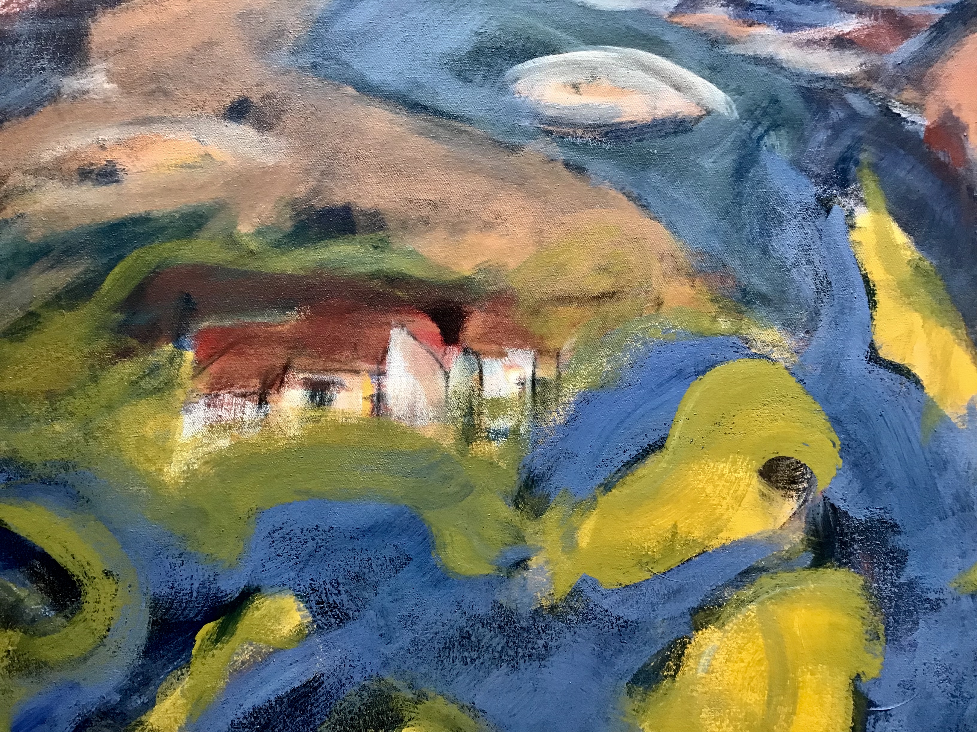 Niet of onleesbaar gesigneerd - Snelders? Acryl op doek, Cote d’Azur kopen? Bied vanaf 1!