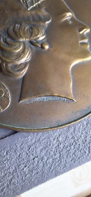Carlos Van Dionant - penning / medaille brons koningin Fabiola van België kaufen? Bieten Sie von 200!