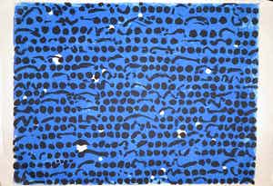 Jef Diederen - Linosnede op Japans papier, Zonder titel verkocht voor € 100!